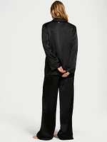 Luxe Satin Double-Breasted Long Pajama Set