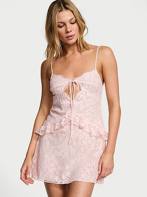 Dare to Dream Lace Flounce Mini Slip