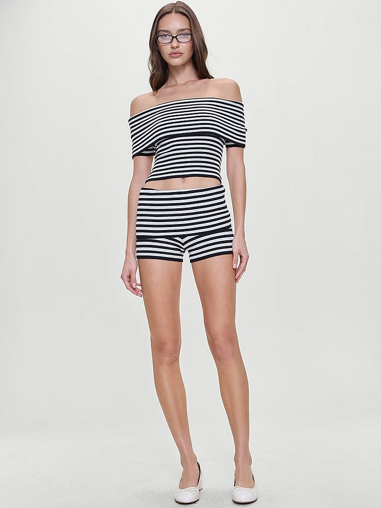 Estelle Ribbed Knit Shorts