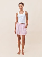Seersucker Stripe Boyfriend Shorts