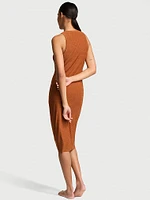 Beachwear Mesh Diamanté Midi Dress