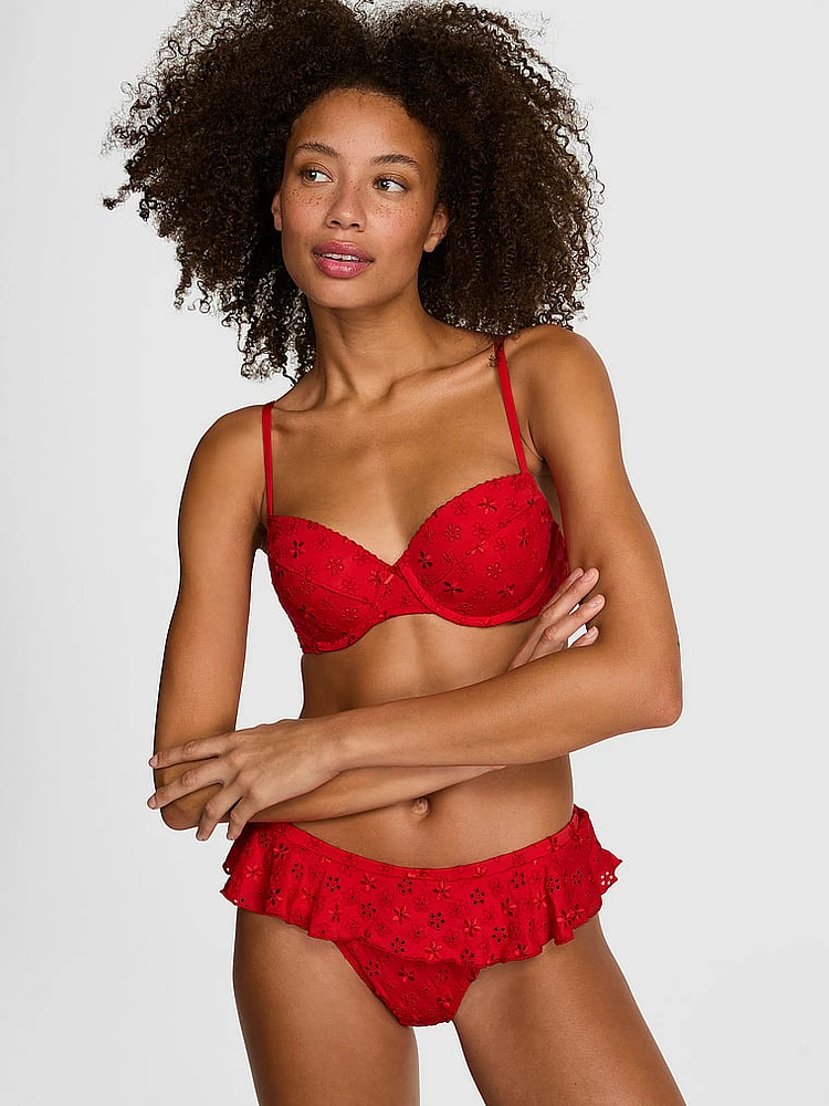Mae Eyelet Thong Bikini Bottom
