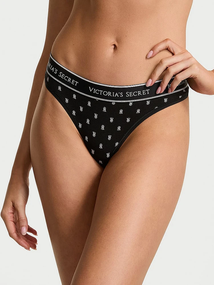 Ultra-Fine Modal Logo Thong Panty