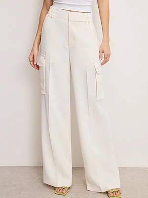 Luxe Suiting Cargo Trousers