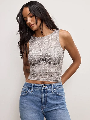 Slinky Jersey Ruched Tank Top