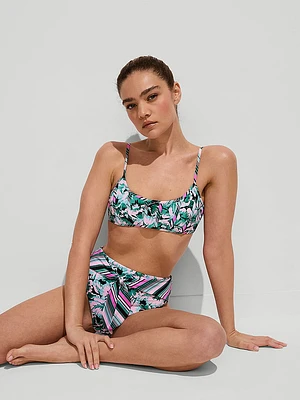Boho Beach High-Waist Full-Coverage Bikini Bottom