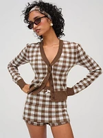 Gingham Knit Skort