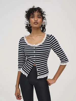 Suzette Stripe Cardigan