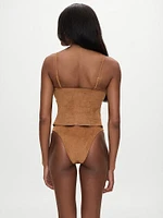 Lucy Suede Bikini Top