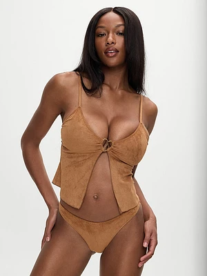 Lucy Suede Bikini Top