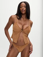 Lucy Suede Bikini Top