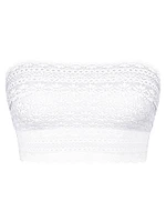 Daisy Lace Lightly Lined Bandeau Bra Top
