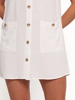 Velvette Mini Button Down Dress