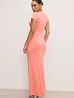 Stretch Jersey Maxi Skirt