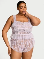Dare to Dream Lace Sheer Cami & Flutter Short Set