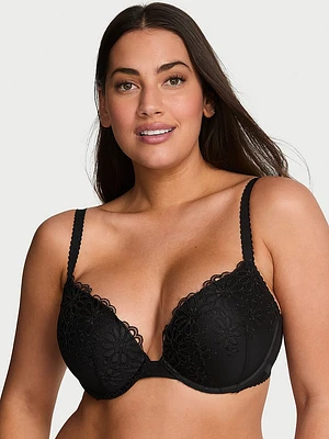 Sexy Tee Heart Bloom Lace Push-Up Bra
