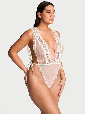 Dare to Dream Lace Sheer High-Leg Teddy