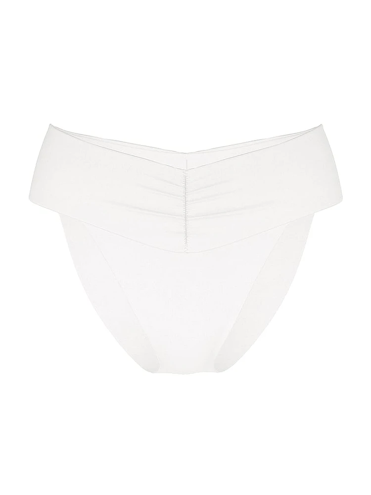 Essential Cinched High-Waist Bikini Bottom