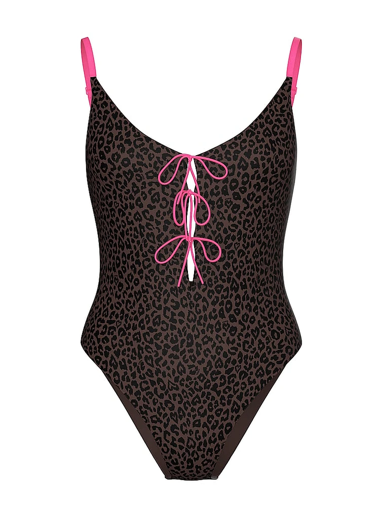 Front-Tie One-Piece Swimsuit