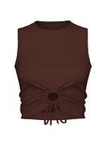 Beachwear Swim Tie-Front Tank Top