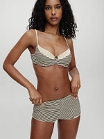 Jolene Striped Rib Bikini Bottom
