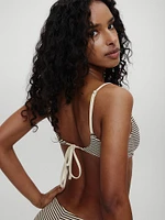 Jolene Striped Rib Bikini Top