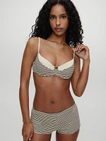 Jolene Striped Rib Bikini Top