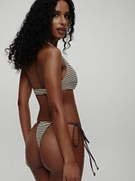 Beau Striped Rib Bikini Top