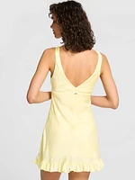 Summer Fling Satin Ruffle Dress