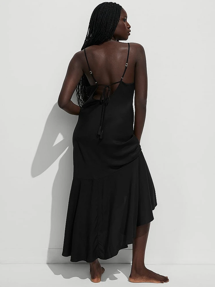 Beachwear Vacation Flounce Midi Dress