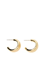 Small Gold Twisted Hoop Earrings