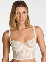 Peony Embroidery Corset Top