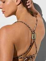 Beaded Triangle Bikini Top