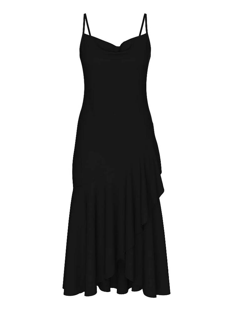 Beachwear Vacation Flounce Midi Dress