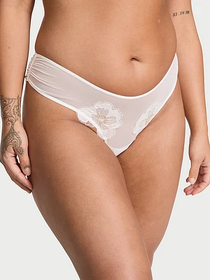 Peony Embroidery Brazilian Panty