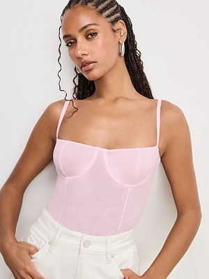 Mesh Bustier Bodysuit
