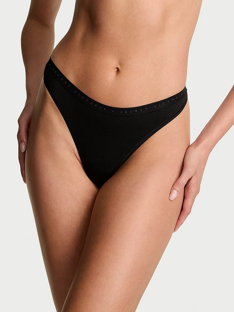 Ultra-Fine Modal High-Leg Scoop Thong Panty