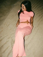 Stretch Jersey Maxi Skirt