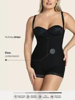 Firm Compression Open Bust Body Shaper Boyshorts