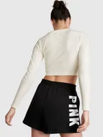 Rib Long-Sleeve Crop Top