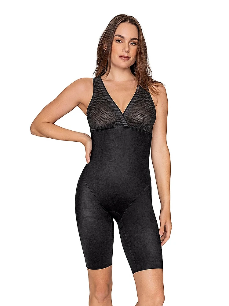 Targeted Compression Sculpting Mid-Thigh Bodysuit Shaper