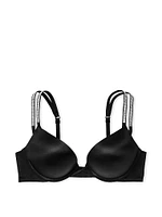 Bombshell Add-2-Cups Faux Leather Push-Up Bra