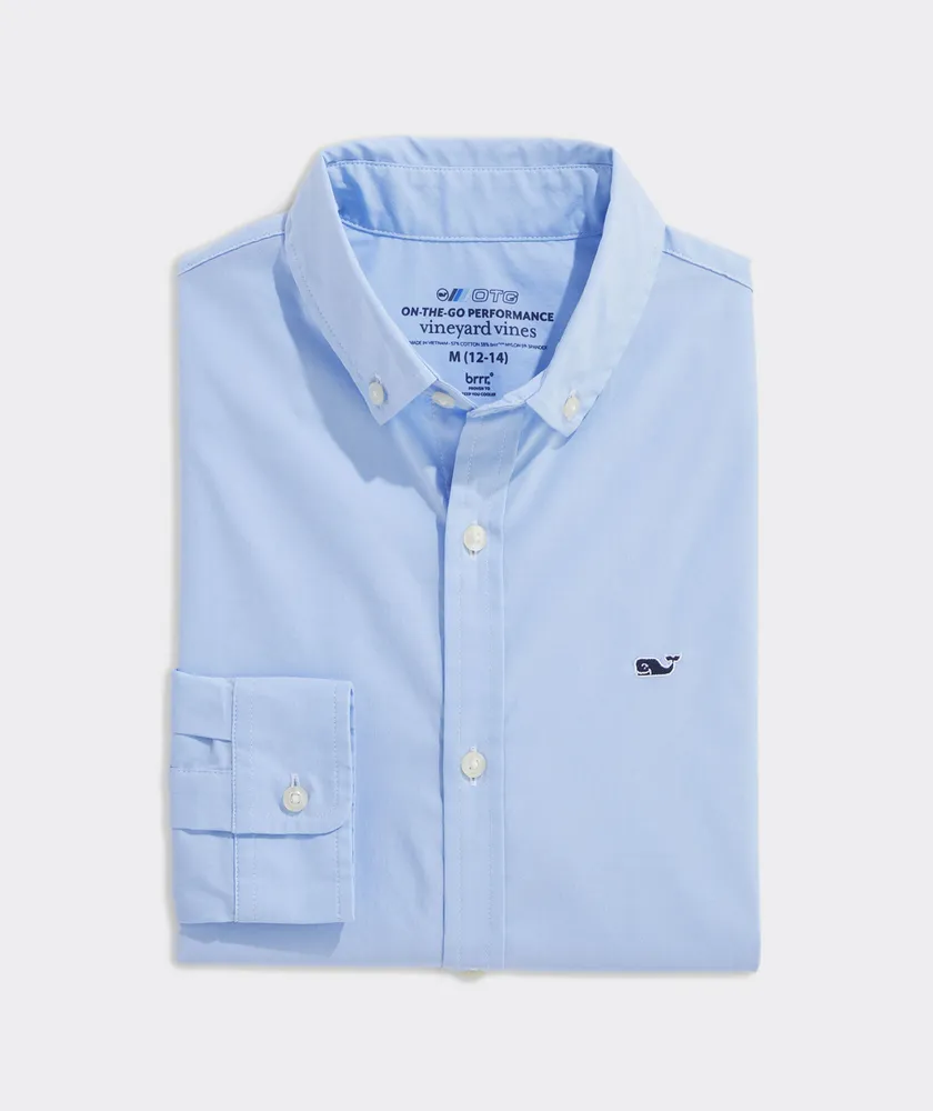 Boys' Breakwater Solid Performance Cotton Shirt
