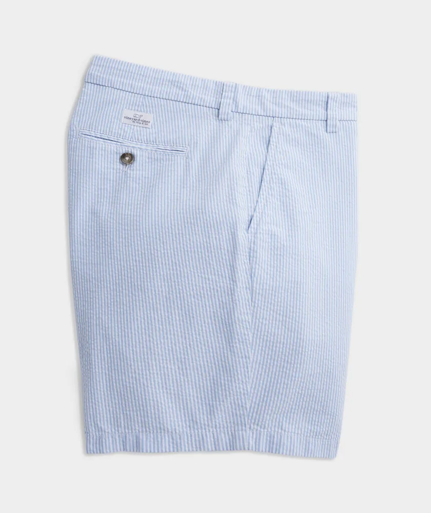 Kentucky Derby 9 Inch Seersucker Stretch Breaker Shorts