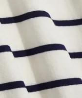 Striped Luxe Short-Sleeve Sweater