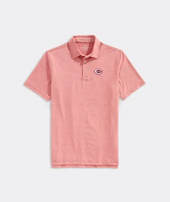Cincinnati Reds Destin Stripe Sankaty Polo