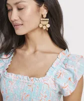 Cay Floral Smocked Top
