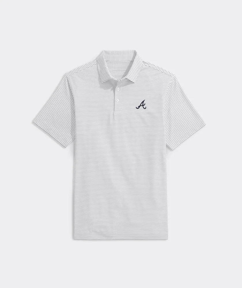 Atlanta Braves Bradley Stripe Sankaty Polo