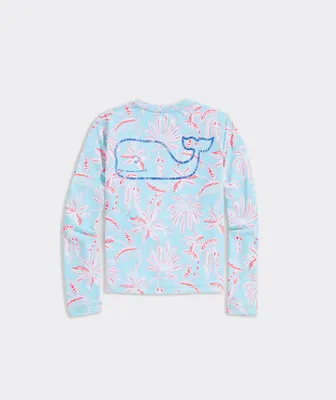 Girls' Cay Floral Long-Sleeve Swim Shirt