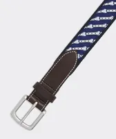 Kentucky Derby Boys' Horseshoe Stripe Canvas Club Belt